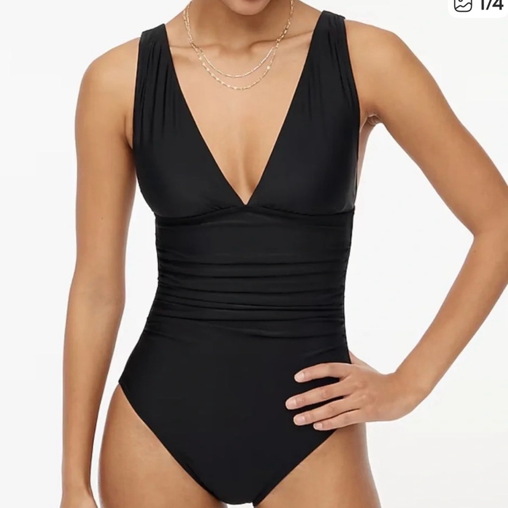 J. Crew NWOT Black Swimsuit Sz Lg